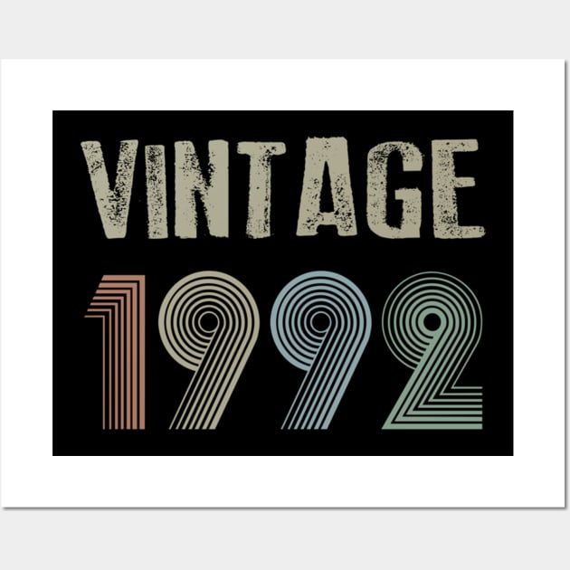 Vintage 1992 28th Birthday Gift Men Women Wall Art by semprebummer7